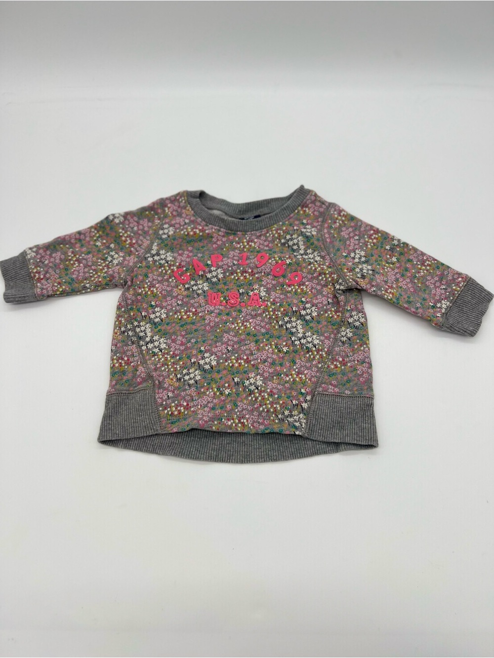 Baby Gap Toddler Girl Floral Multicolor Long Sleeve Shirt 2 Years